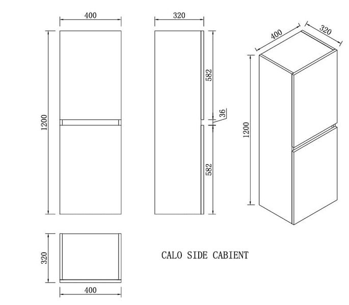 SIDE CABINET 400MM WIDE x 1200MM HEIGHT LIGHT OAK Carousel 6