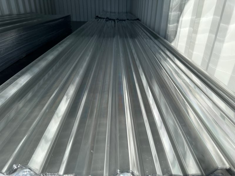 2.4M Length - Colour Clear - Trimdek Profile, Polycarbonate Roofing Sheets Carousel 1