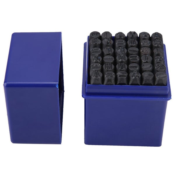 steel stamp number punch 36pcs/set 6mm Steel Alphabet Letter & Number Stamp Carousel 5