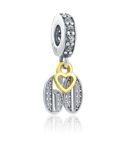 Sterling Silver 60 Charm - Fit's Pandora Bracelet Carousel 1