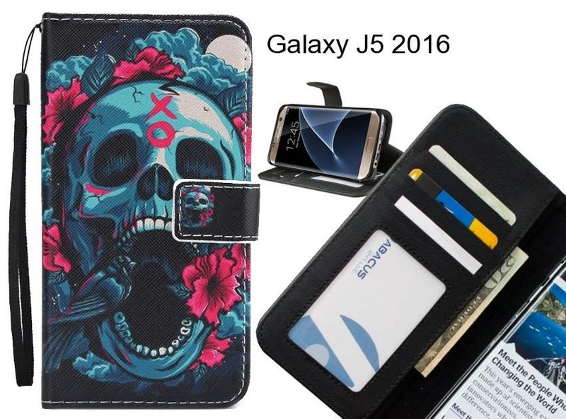 Galaxy J5 2016 case 3 card leather wallet case printed ID Carousel 1