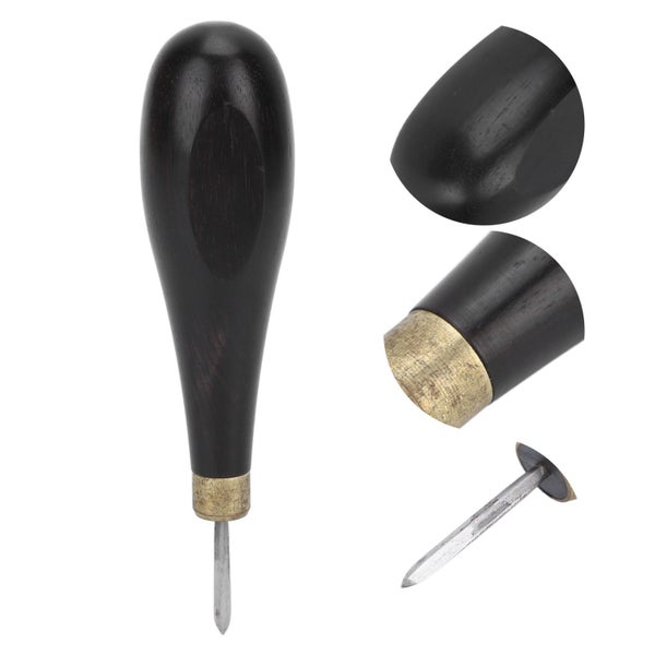 leather sewing awl Rhombus Awl 5mm/6mm Professional Mahogany Handle Sandalwood Carousel 5