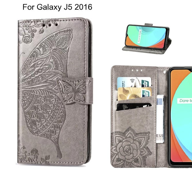 Galaxy J5 2016 case Embossed Butterfly Wallet Leather Case Carousel 1
