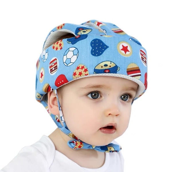 Kids Cap Anti-collision Protective Hat Safety Helmet Adjustable Beige Bear Style Carousel 6