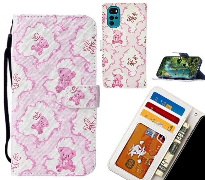 MOTO G22 case leather wallet case printed ID Carousel 1