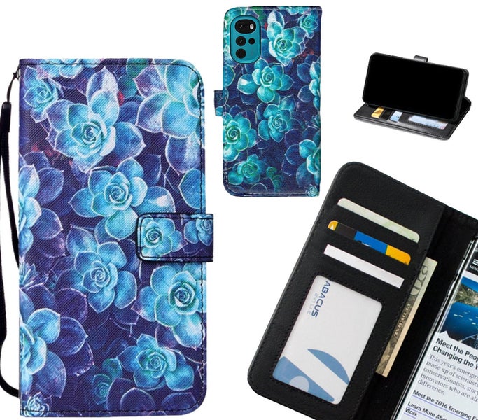 MOTO G22 case leather wallet case printed ID Carousel 1