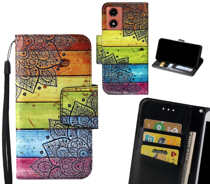 Moto G04 Case wallet fine leather case printed Carousel 1