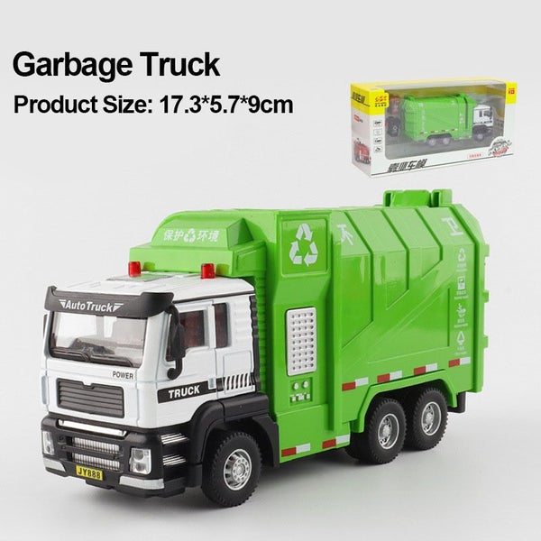 1/50 Diecast Engineer Sanitation Garbage Transportation Alloy Car Carousel 1