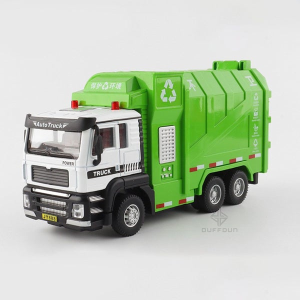 1/50 Diecast Engineer Sanitation Garbage Transportation Alloy Car Carousel 2