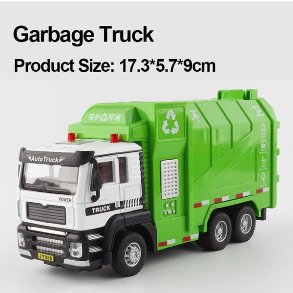 1/50 Diecast Engineer Sanitation Garbage Transportation Alloy Car Carousel 7