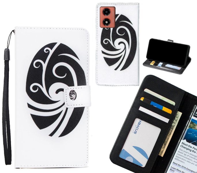 Moto G24 case 3 card leather wallet case printed ID Carousel 1