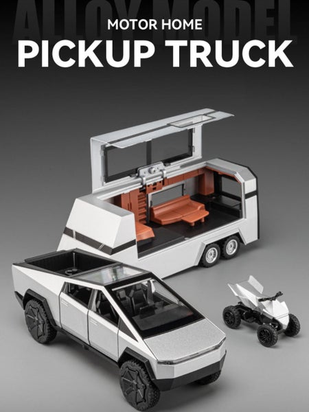 1:32 Tesla Pickup Model Car Toys Simulation Metal Diecast Truck Carousel 1