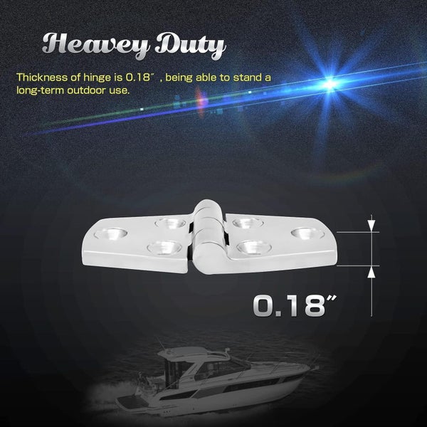 Tong Marine Mount Door Hinges Steel Stainless Hatch Boat Hinge Heavy Sus316 2pcs Carousel 5