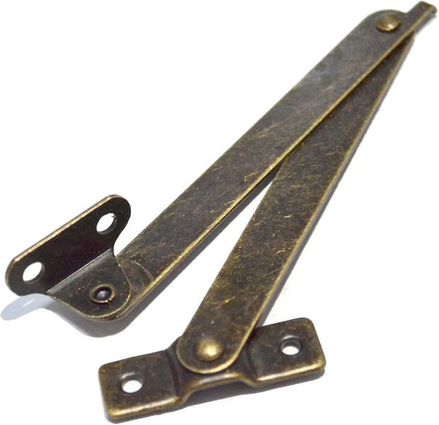 4 Pcs Bronze Lid Folding Support Hinges Brass Lift Up Stay Hinge Lid Display Bra Carousel 1