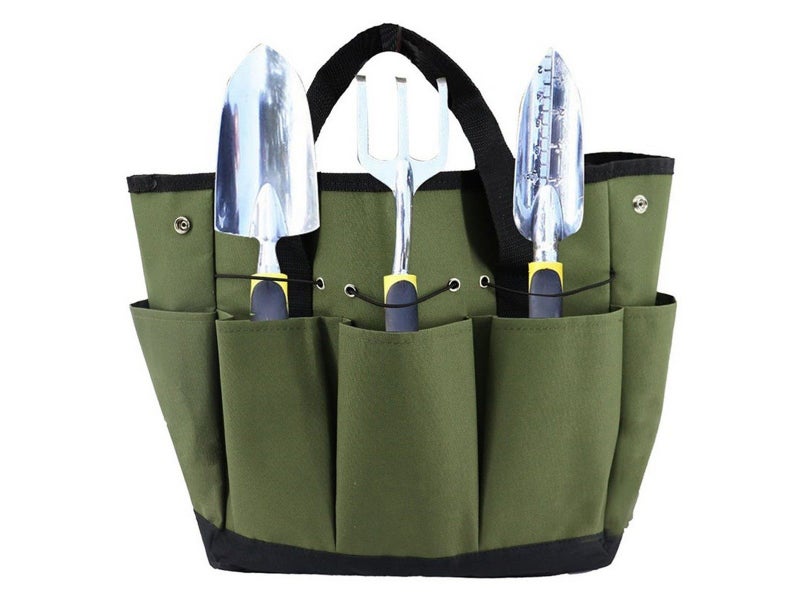 Multi Pockets Gardening Tool Bag Planting Tool Storage Tote Bag Army Green Carousel 1