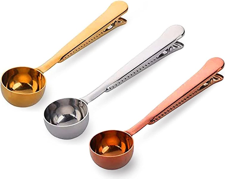 Metal Spoon Dual-use Integrated Spoon Coffee Sealed Clamp Tea Spoon $ Coffee S Carousel 1