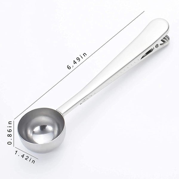 Metal Spoon Dual-use Integrated Spoon Coffee Sealed Clamp Tea Spoon $ Coffee S Carousel 2
