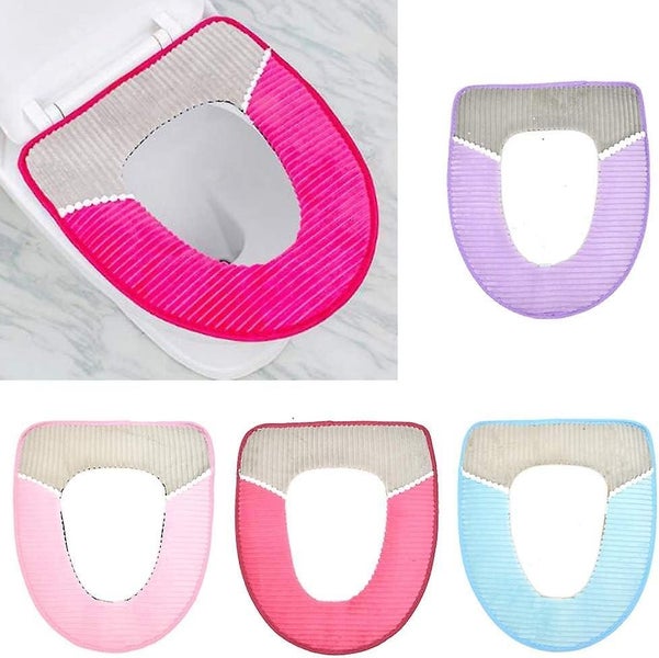 Thicker Washable Toilet Seat Cover Pad Mat Winter Set Of 4 Carousel 1