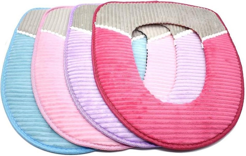 Thicker Washable Toilet Seat Cover Pad Mat Winter Set Of 4 Carousel 2