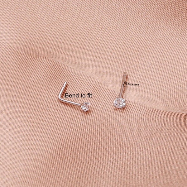 Sterling Silver Bendable Nose Studs Carousel 5