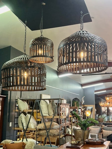 VINTAGE IRON INDUSTRIAL SHADES- 3xSIZES Carousel 1