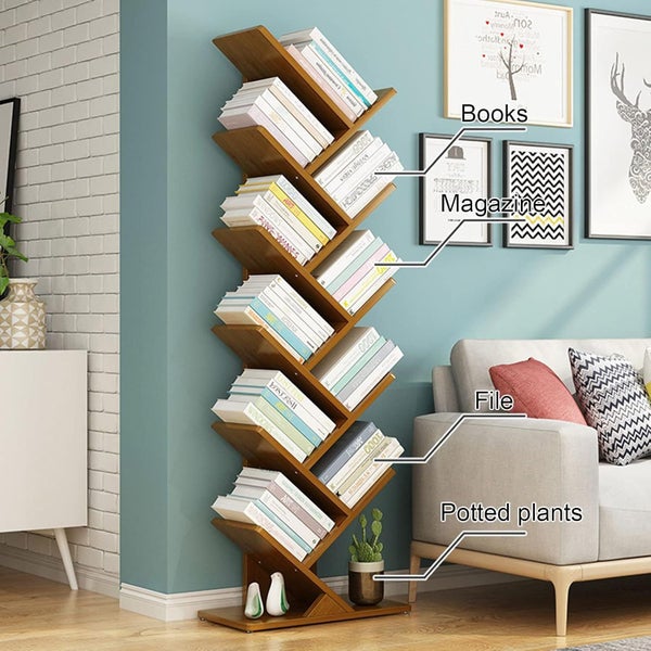 5 Layer Tree Shape Bamboo Bookshelf Reading Storage - Brand New NZ Stock Carousel 8