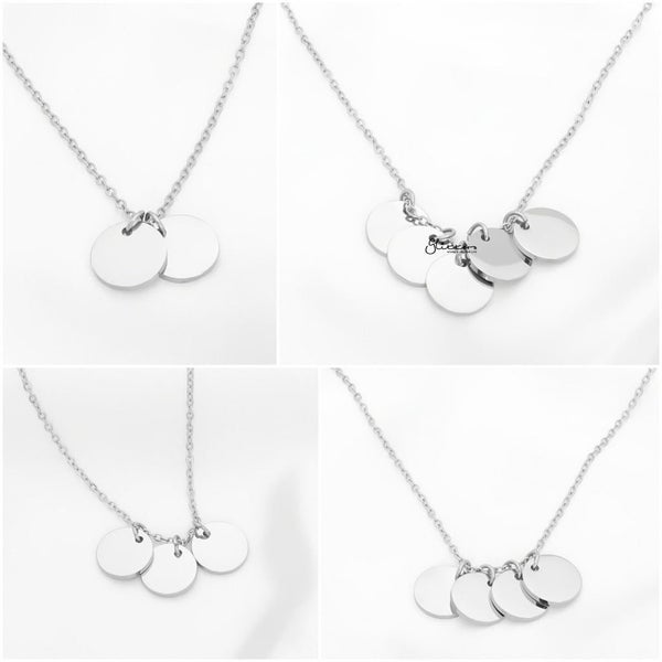 Personalised Round Disc Necklace - Initials | Symbols | Zodiac Carousel 1