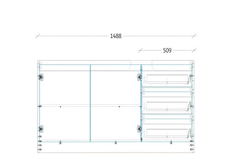 1900 KITCHENETTE -1500w Bench, 400w Pantry & Wall Cabinet Carousel 10