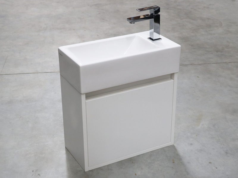 Prava 500 Wall Vanity in White Velvet *Second* Was $899 Carousel 2