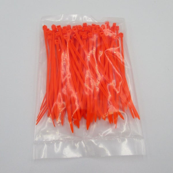 4.6mmx300mm Orange Coloured Cable Ties, 100pack Carousel 1