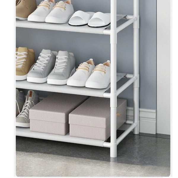 Clothes Hat Coats Shoes Storage Doorway Hangers Multi-layer Shoe Rack #DB102 Carousel 2