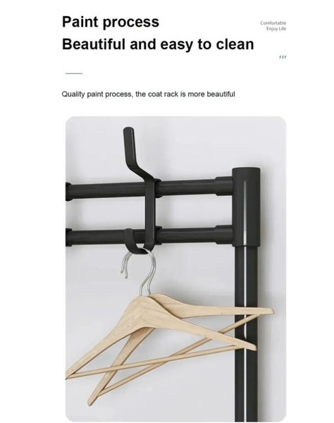 Clothes Hat Coats Shoes Storage Doorway Hangers Multi-layer Shoe Rack #DB102 Carousel 13