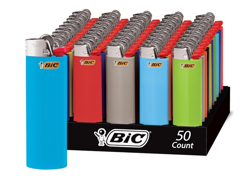 Bulk Buy 50 Pack BiC Disposable Gas Lighters J26 Large Size Carousel 1