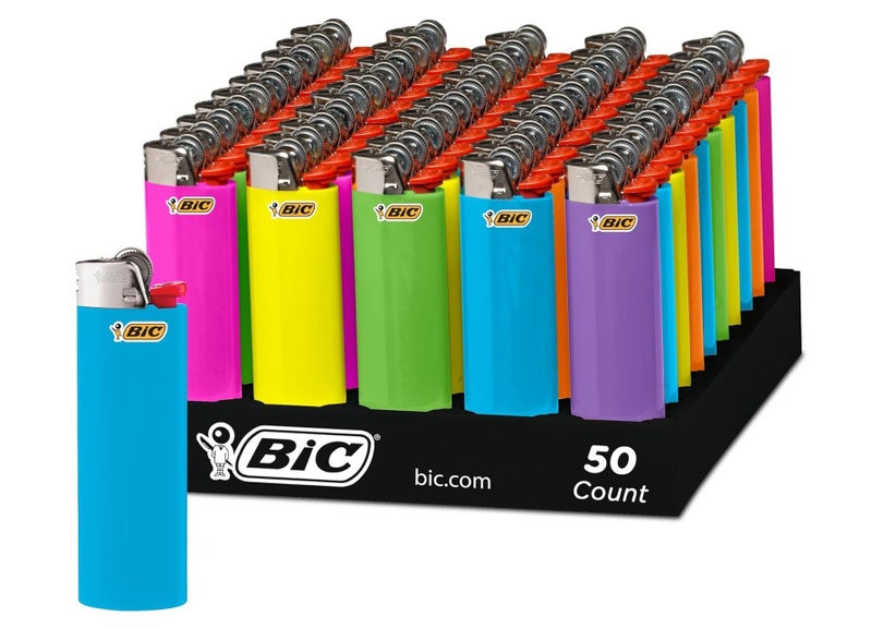 Bulk Buy 50 Pack BiC Disposable Gas Lighters J26 Large Size Carousel 2