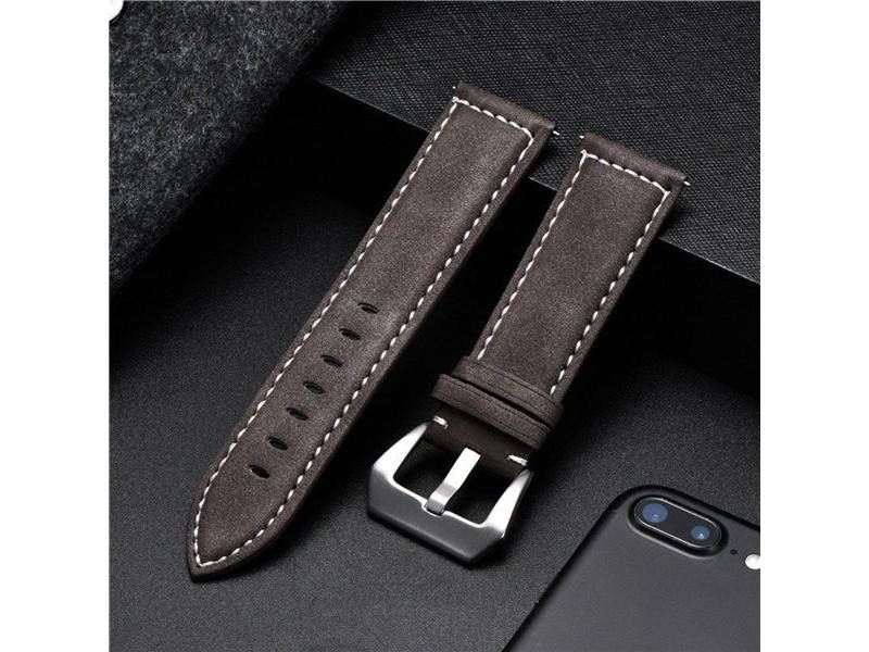 Vintage Leather Watchband 18mm 20mm 22mm 24mm Frosted Handmade Thick Line Strap Carousel 1