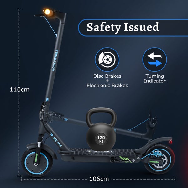 Promotion! Dual Suspension Electric scooter M2 Max Carousel 6