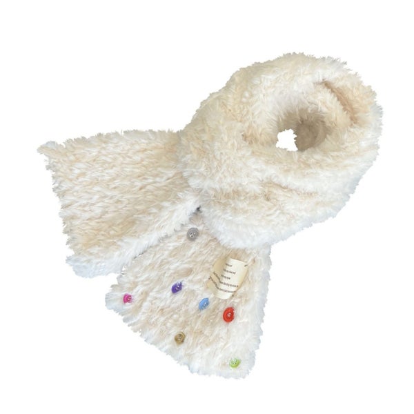 warm plush scarf Women Plush Scarf Cute Thicken Warm Simple Fashionable Button Carousel 1