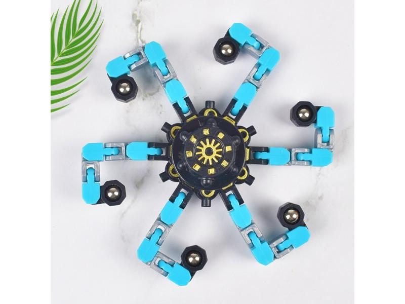 Fidget Spinner Finger Toy With Transformable Chain For Kids Adults Carousel 1