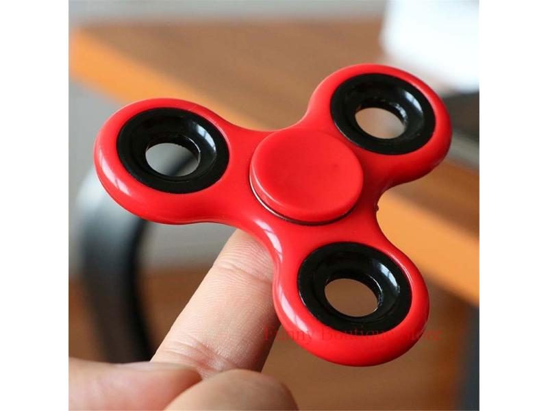 Red Hand Spinner ABS Tri Spinner For Autism ADHD Anti Stress Adult Kids Gift Carousel 2