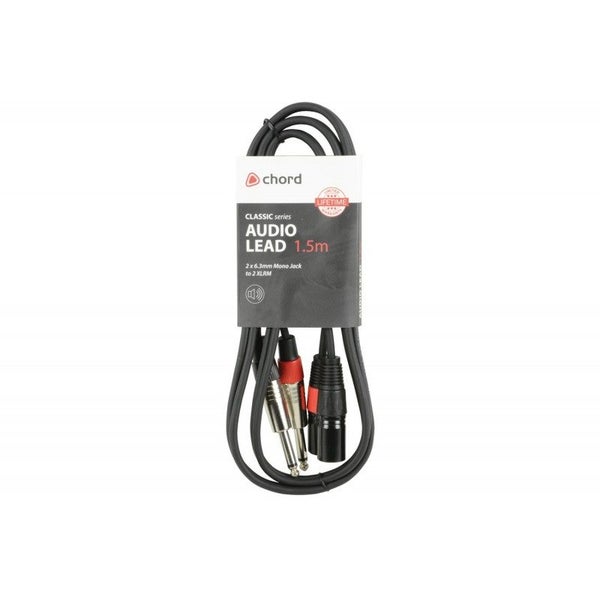 Classic Audio Lead 2 Mono Jack - 2 XLR Male 1.5m Carousel 1