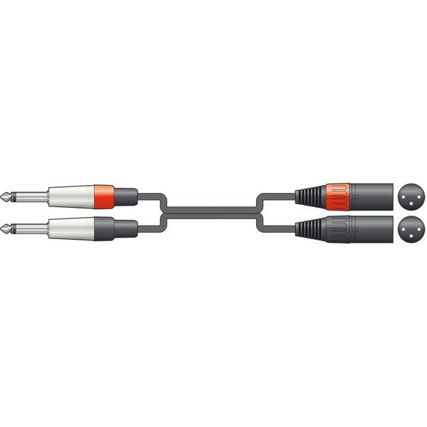 Classic Audio Lead 2 Mono Jack - 2 XLR Male 1.5m Carousel 2