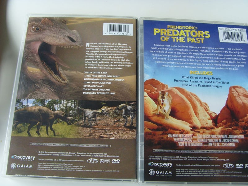 Discovery Dinosaur DVDs x 3 Clash Of, Predators, Essential 5 Discs 800+ Mins.62958561552385112