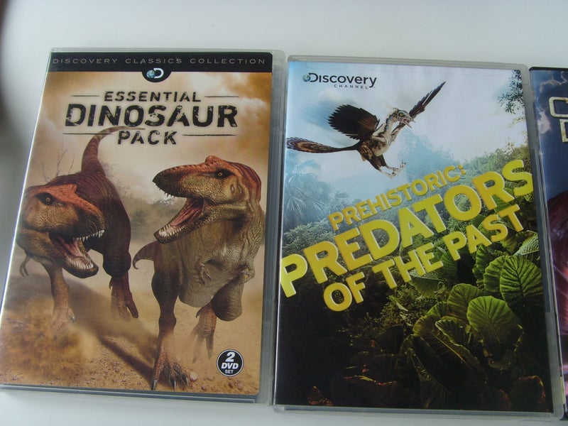 Discovery Dinosaur DVDs x 3 Clash Of, Predators, Essential 5 Discs 800+ Mins.62958561552385114