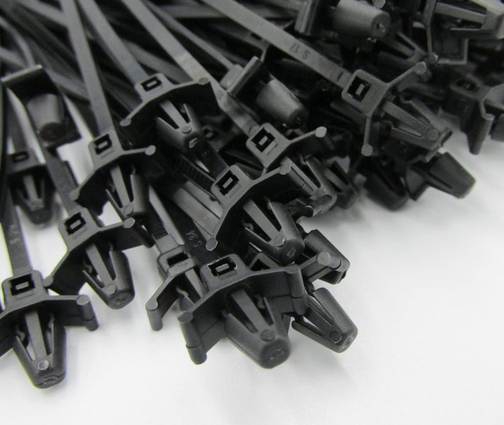 3.5x123mm Push Mount Black Cable Ties, 100pack Carousel 1