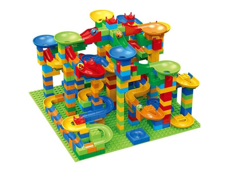 84-504PCS Marble Race Run Blocks Maze Ball Track Toy Compatible City Building Carousel 2