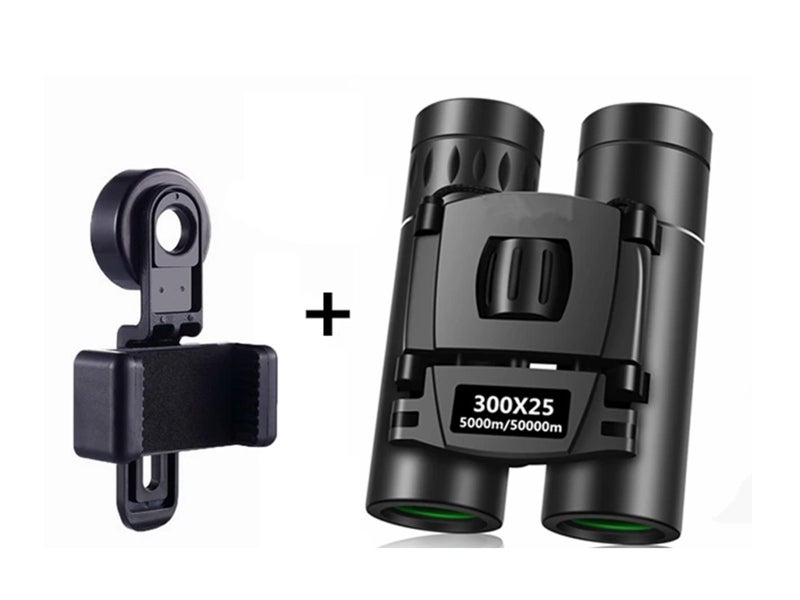 300x25 Folding High Powered Binoculars with Phone Holder Carousel 3