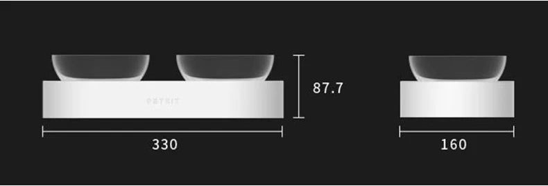 New Stainless Steel Non-Slip Pet Bowl Double Feeder 15 Degree Adjustable CHK29M Carousel 11