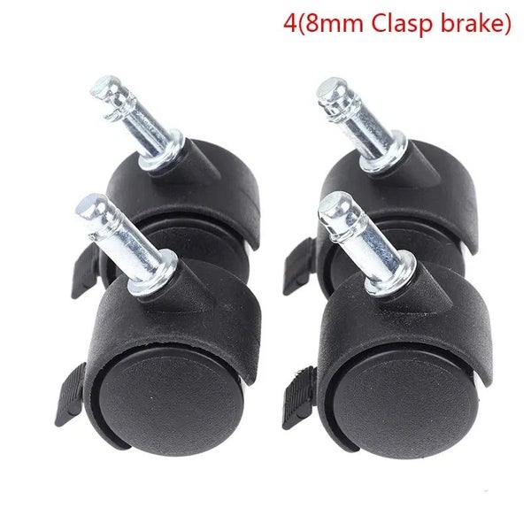 4Pcs 30mm Chair Wheel Furniture Caster Swivel Castor Brake Wheel Replace CHK29M Carousel 2