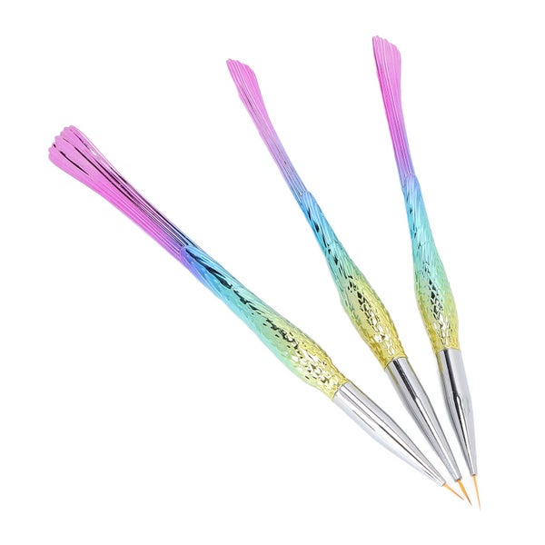 nail art liner brush nail gel painting brush painting nail brushes 3pcs Nail Art Carousel 1