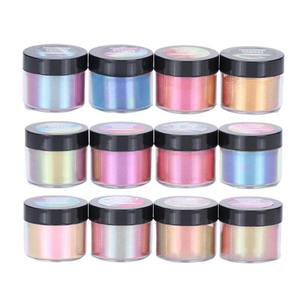 10 Colors Chameleon Mica Powder for Epoxy Resin Shimmery Chameleon Pigmen CHK29M Carousel 2